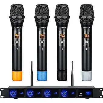 LEZHENQI S10 4-Channel Wireless Microphone System