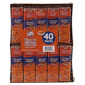 Lance Toast Chee Peanut Butter Crackers (40 ct.) Details: -Kosher (Circle U) D -