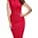 Miusol Women's Retro Ruffle Style Slim Work Pencil Dress