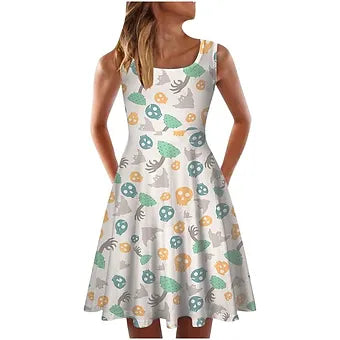 GBSELL 2022 Womens Summer Tops Dressy Casual Women Summer Round Neck Halloween