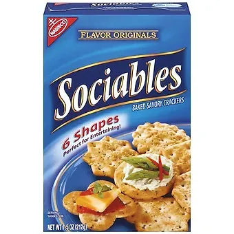 Flavor Originals  Flavor Originals Sociables Baked Savory Crackers, 7.5 Oz  Flav