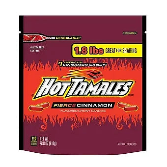 Hot Tamales Fierce Cinnamon Chewy Candy, 28.8 ounce Stand Up Bag, 1 count