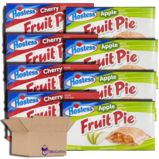 Hostess Cherry and Apple Fruit Pie Combo, 4.5 Ounce, 8 Count